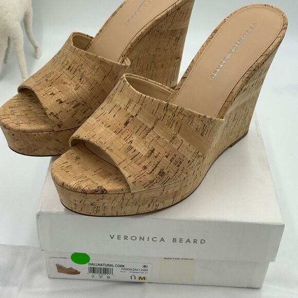 Women’s Veronica Beard, cork wedge sandals, size 11 - Picture 4 of 10